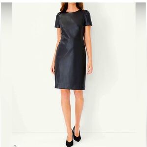 NWT Ann Taylor faux leather dress size 4